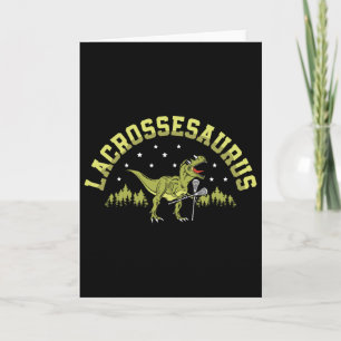 Lacrossesaurus Lacrosse Speler Lax Liefhebber Spor Kaart