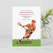 Lacrossespeler Kaart (Staand voorkant)