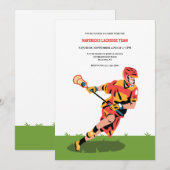 Lacrossespeler Kaart (Voorkant / Achterkant)