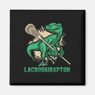 Lacrossiraptor Lacrosse Speler Lax Liefhebber Spor Magneet