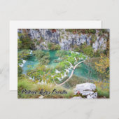 Lacs Plitvice, Croatie - Carte postale du parc nat (Devant / Derrière)