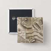 Lacs vulcaniques vierkante button 5,1 cm (Voorkant /achterkant)