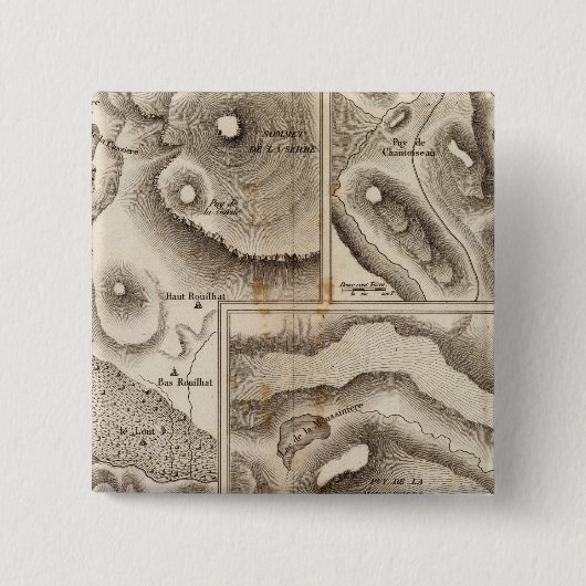 Lacs vulcaniques vierkante button 5,1 cm (Voorkant)