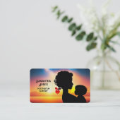 Lactatie Consultant Blauwgroen Doula Visitekaartje (Staand voorkant)