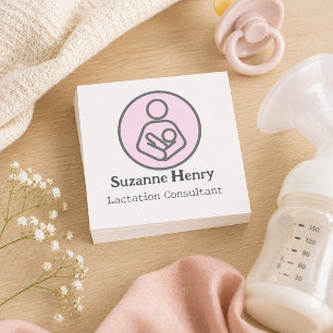 Lactatieadviseur Borstvoeding Leche Baby Vierkante Visitekaartje