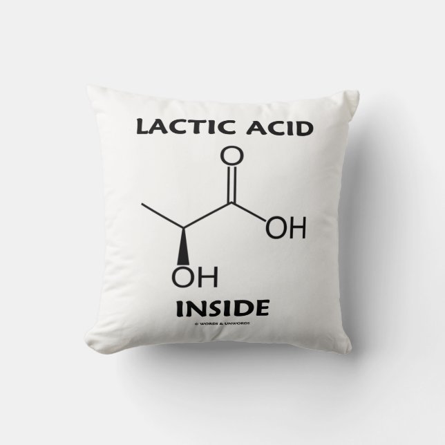Lactic Acid Inside Chemistry Molecule Kussen (Voorkant)