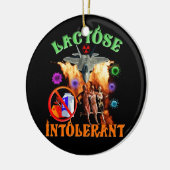 Lactose Intolerant Ironisch Sarcastisch Halloween  Keramisch Ornament (Links)