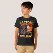 Lactose Intolerant Silly Cat Meme Funny Saying Cat T-shirt (Voorkant volledig)
