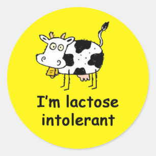 Lactose-intolerante allergie alert ronde sticker