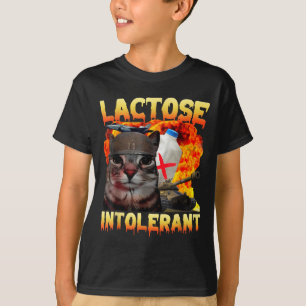 Lactose-intolerante Dwaze Kat Meme Grappige Uitspr T-shirt