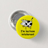 Lactose Intolerantie Allergische waarschuwing Ronde Button 3,2 Cm (Voorkant /achterkant)