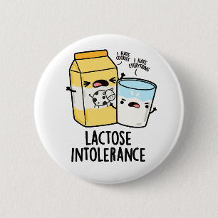 Lactose Intolerantie Grappige Melkwoordspeling Ronde Button 5,7 Cm