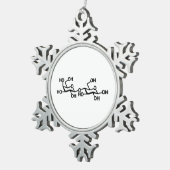 Lactose Melkstructuur Tin Sneeuwvlok Ornament (Rechts)