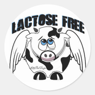 Lactosevrije Koe Ronde Sticker