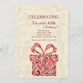 L'actuelle invitation de fête d'anniversaire (Devant / Derrière)