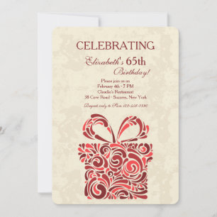 L'actuelle invitation de fête d'anniversaire