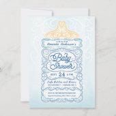 Lacy Baby Bottle Boy Shower Kaart (Voorkant)