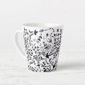 Lacy Black Doodle Latte Mok (Linkerhoek)