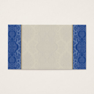 Lacy Bloemen in Medium Blauw Visitekaartje