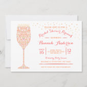 Lacy Champagne Fête des mariées Brunch Invitation (Devant)