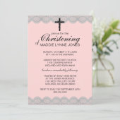 Lacy Christening, Baptism of Uitnodiging tot het v (Staand voorkant)