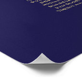 Lacy Gold 22 Tableau Mariage Siège bleu marine (Coin)