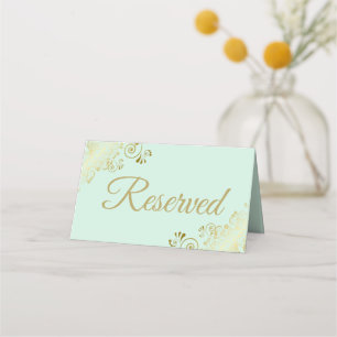 Lacy Gold Neo Mint Green Elegant Wedding Gereserve