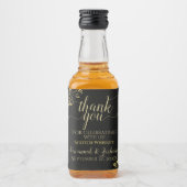 Lacy Gold op Black Weddenschap Hartelijk dank Likeurfles Etiket (Voorkant)