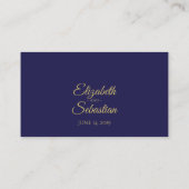 Lacy Gold sur bleu marine Elegant Wedding Carte Es (Dos)