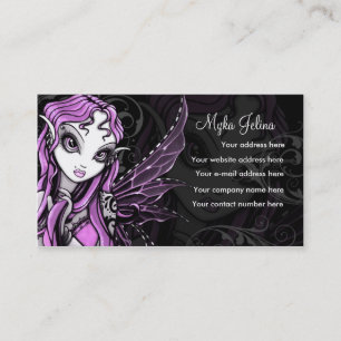 "Lacy" gothic Pink Valentijn Fairy Business Card Visitekaartje