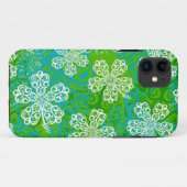 Lacy Hibiscus Pattern iPhone 5 Hoesje (Achterkant (horizontaal))