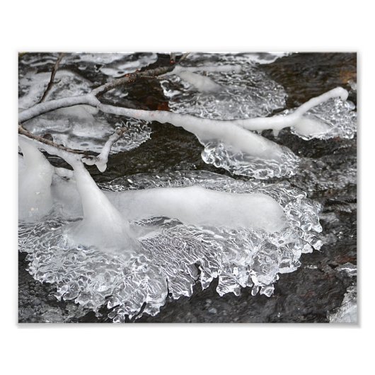 Lacy Ice Pattern-foto Foto Afdruk (Voorkant)