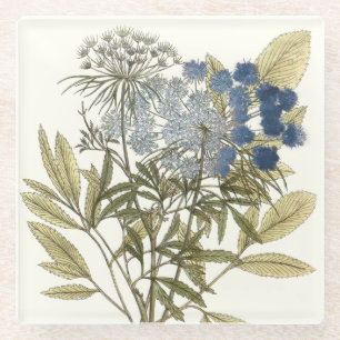 Lacy Leaves - Flowers en Greenery Glazen Onderzetter