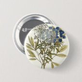 Lacy Leaves - Flowers en Greenery Ronde Button 5,7 Cm (Voorkant /achterkant)