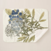 Lacy Leaves - Flowers en Greenery Sherpa Deken (Voorkant (horizontaal))