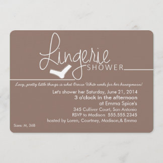 Lacy, Little Lingerie Shower Invitation Kaart