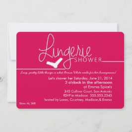 Lacy, Little Lingerie Shower Invitation Kaart