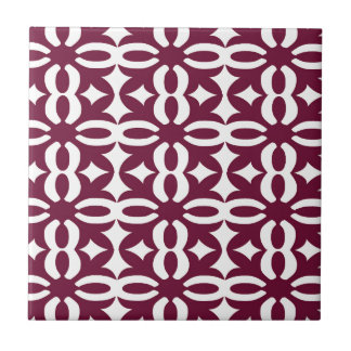 Lacy Maroon Victoriaans afdrukken Tegeltje