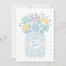 Lacy Mason Baby shower Het is een Boy Invitation Kaart