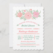 Lacy Mason Jar Invitation à la douche nuptiale (Dos)