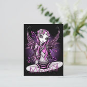 Lacy Pink Fairy Valentijnsdag Briefkaart (Staand voorkant)