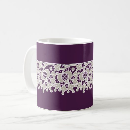 Lacy Purple Coffee Mug (Devant gauche)