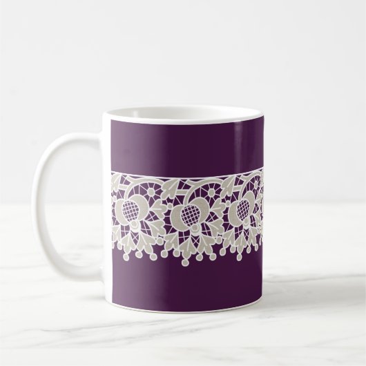 Lacy Purple Coffee Mug (Gauche)