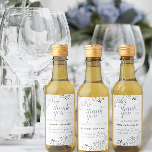 Lacy Silver en Blue op het witte huwelijk Hartelij Wijn Etiket