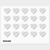 Lacy Silver Heart Sticker (Vel)