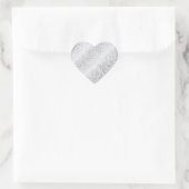 Lacy Silver Heart Sticker (Tas)