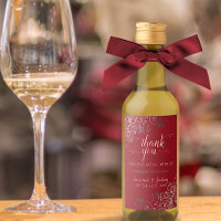 Lacy Silver op rood huwelijk Dank je Mini