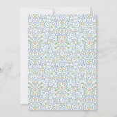 Lacy Teacup Baby shower Blue Tea Party Invitation (Dos)