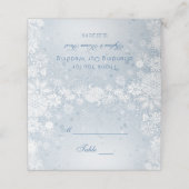 Lacy White Snowflakes op Silver Blue (Buitenkant ongevouwen)