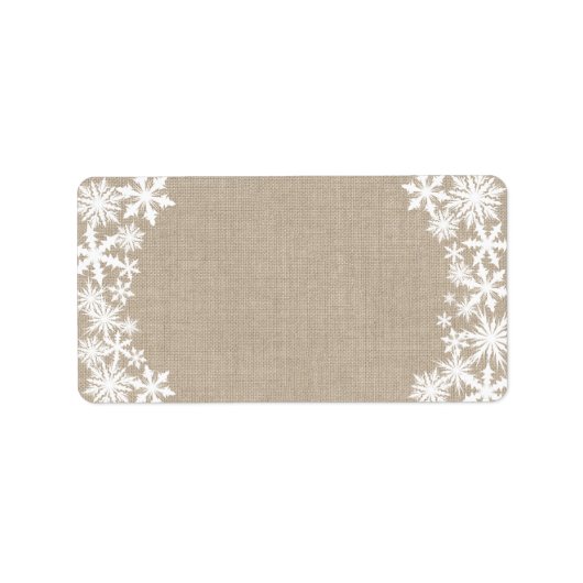 Lacy Winter Holiday Étiquette de adresse (Devant)